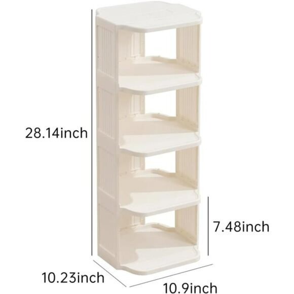 5 Tier Vertical Shoe Rack Narrow Free Standing Organizer for Closet Entryway - Picture 2 of 8